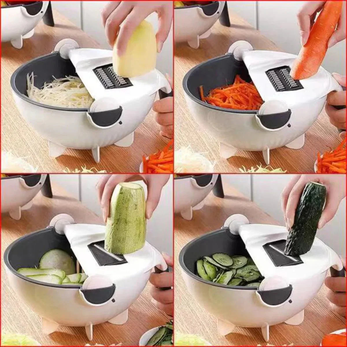 Wet Basket Vegetable Cutter & Strainer โ Multi-Functional Kitchen Tool
